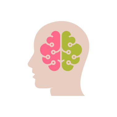 Vektör olarak zeka simgesi. Logotype