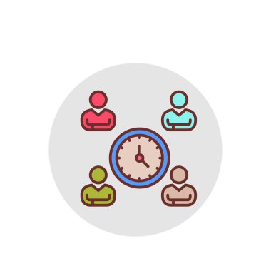 Vektör olarak buluşma zamanı simgesi. Logotype