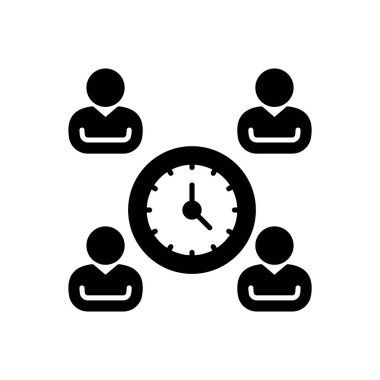 Vektör olarak buluşma zamanı simgesi. Logotype