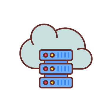 Bulut Veritabanı simgesi vektörde. Logotype