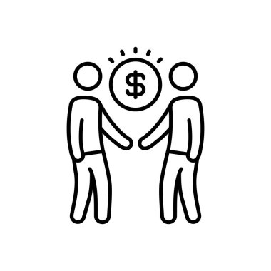 Vektör olarak anlaşma simgesi. Logotype