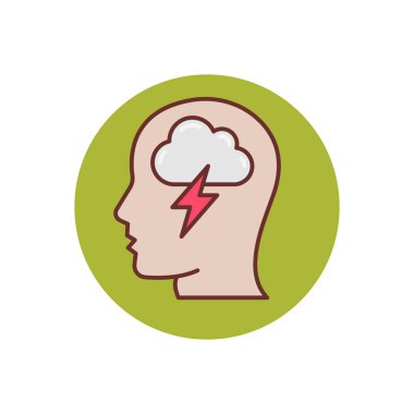 Vektör olarak akıllı düşünme simgesi. Logotype