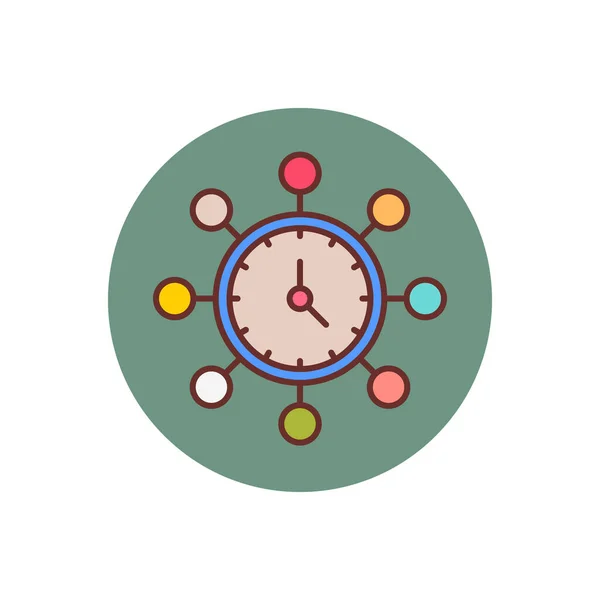 Time Network Icon Vector Logotype — 스톡 벡터