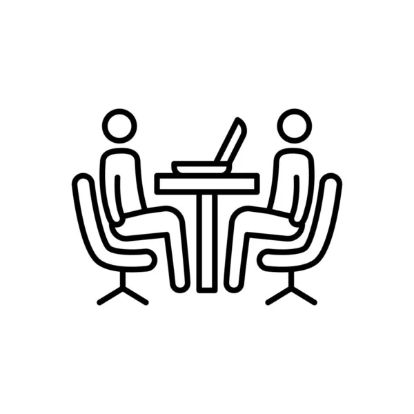 Interview Icon Vector Logotype — Stockvector