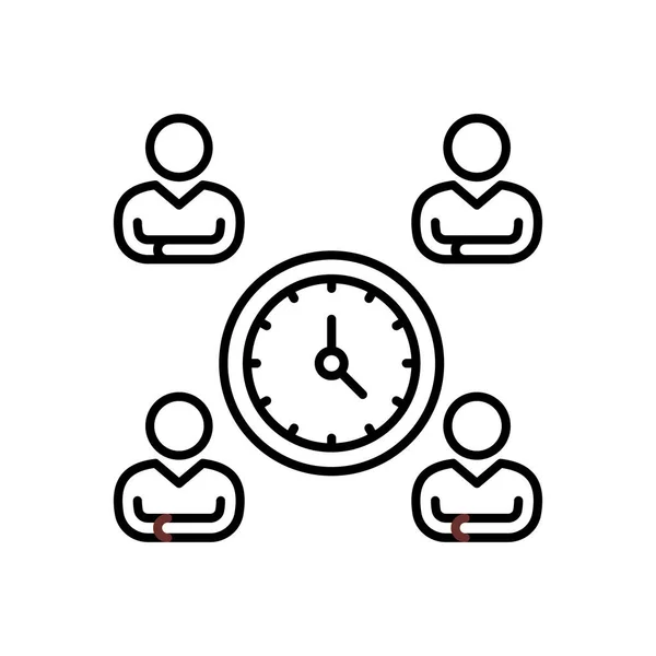 Meeting Time Icon Vector Logotype — Vettoriale Stock