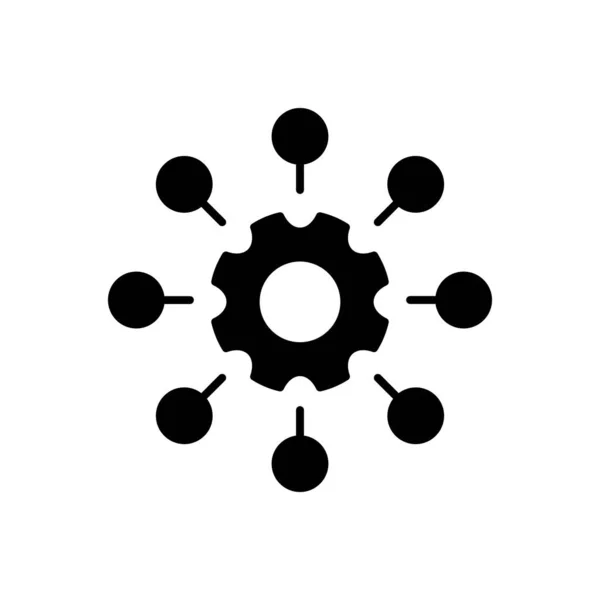 Support Network Icon Vector Logotype — ストックベクタ