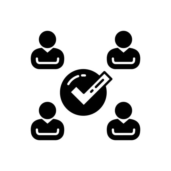 Team Building Icon Vector Logotype — Stok Vektör