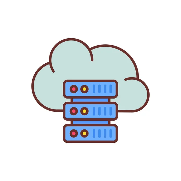 Cloud Database Icon Vector Logotype — ストックベクタ