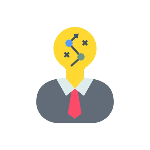 Idea Making Strategy Icon Vector Logotype — Stock Vector