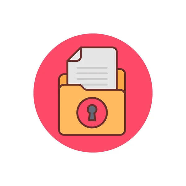 Confidential Document Icon Vector Logotype — Stockvector