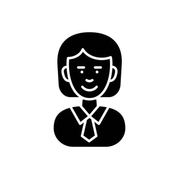 Businesswoman Icon Vector Logotype — Stockvektor