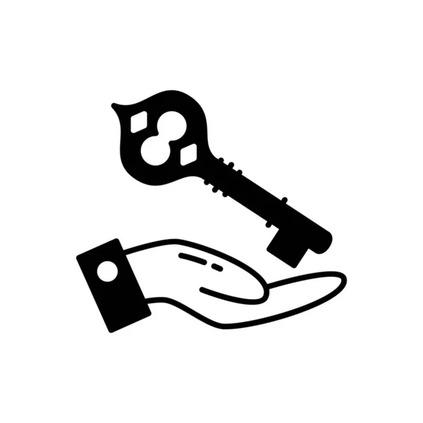 Key Solutions Icon Vector Logotype — Διανυσματικό Αρχείο