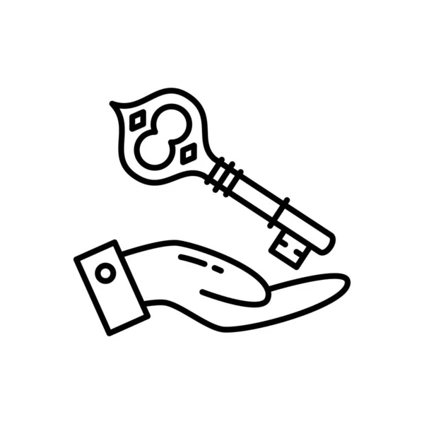 Key Solutions Icon Vector Logotype — Vettoriale Stock