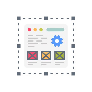 Vektör olarak web sitesi geliştirme simgesi. Logotype