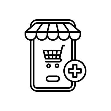 E-Ticaret simgesi vektörde. Logotype