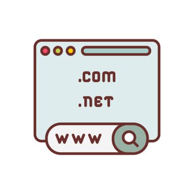 Search Domain icon in vector. Logotype