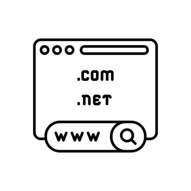 Search Domain icon in vector. Logotype