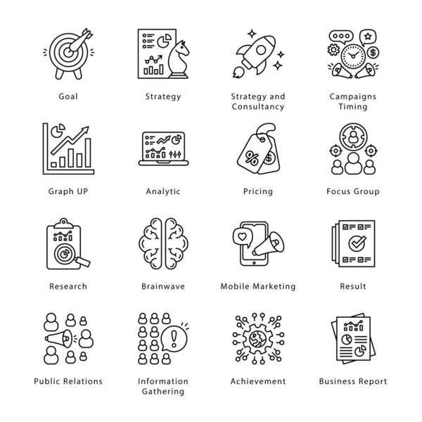 SEO, Development and Marketing Outline Icons - Stroked, Vectors
