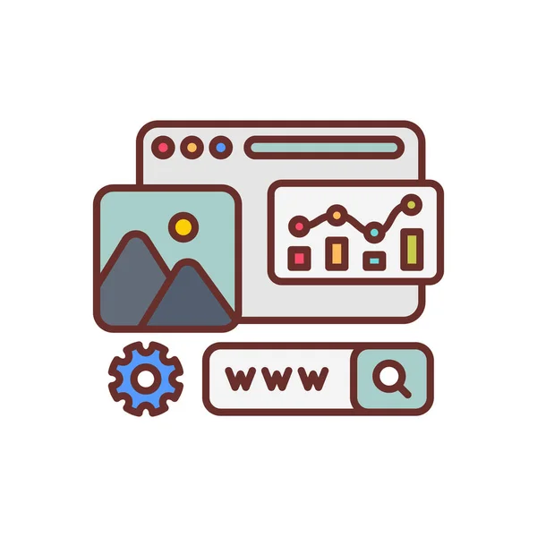 Icône Optimisation Web Dans Vecteur Logotype — Image vectorielle