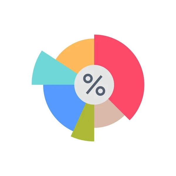 Pie Chart Icon Vector Logotype — Vettoriale Stock