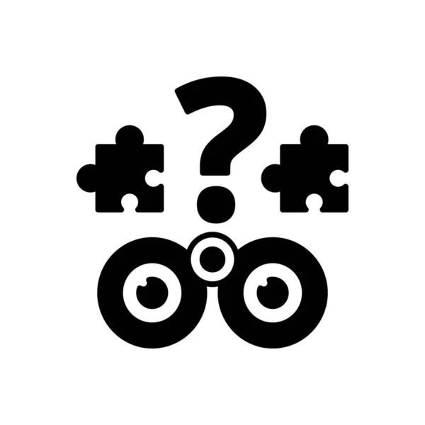 Lösungssymbol Vektor Finden Logotyp — Stockvektor