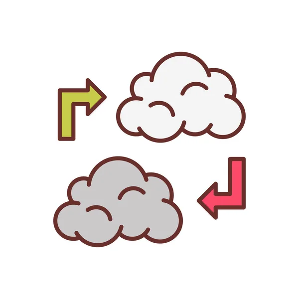 Cloud Connection Symbol Vektor Logotyp — Stockvektor