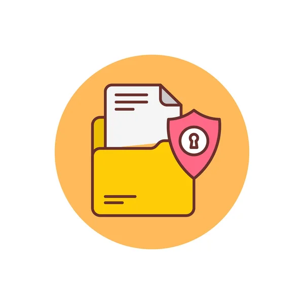Document Security Icon Vector Logotype — Image vectorielle