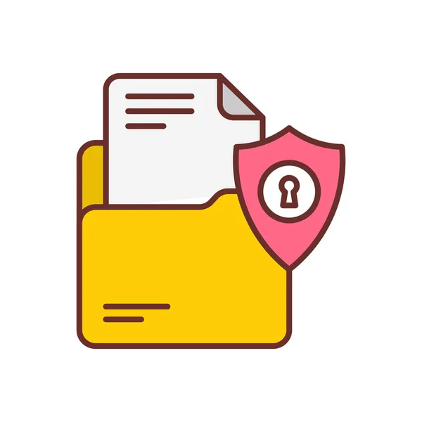 Document Security Icon Vector Logotype — Wektor stockowy