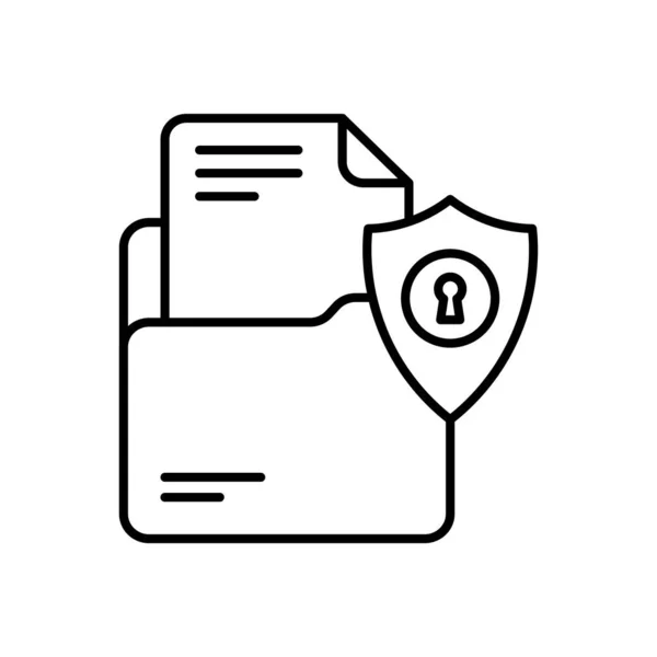Document Security Icon Vector Logotype — Vettoriale Stock