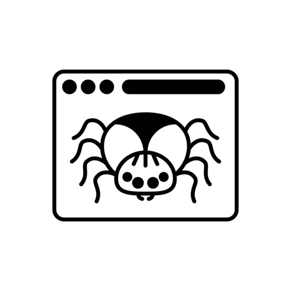 Icona Bug Nel Vettore Logotipo — Vettoriale Stock