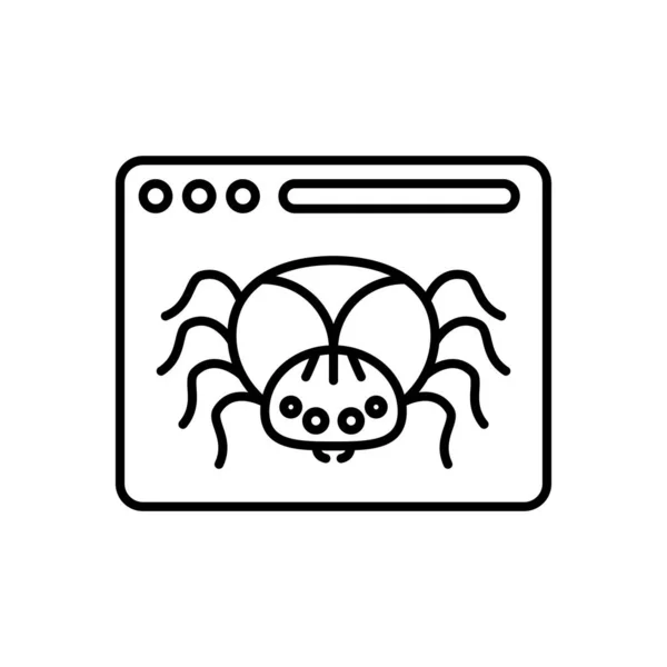 Icona Bug Nel Vettore Logotipo — Vettoriale Stock