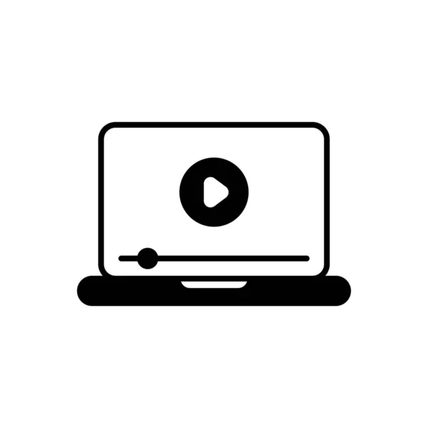 Video Play Icon Vector Logotype — 스톡 벡터