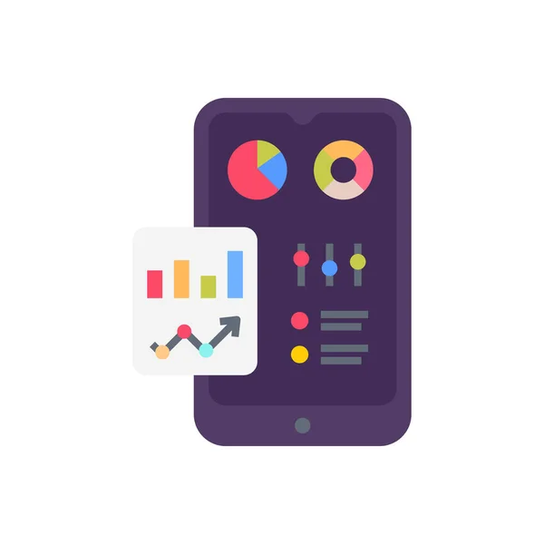 Mobile Graphic Report Icon Vector Logotype — Stock vektor