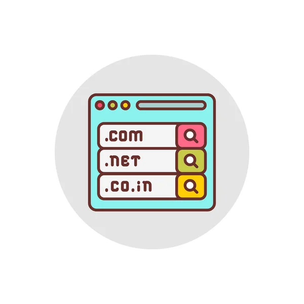 Domain Registration Icon Vector Logotype — Vetor de Stock