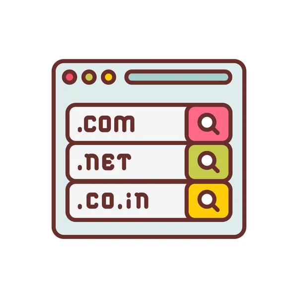 Domain Registration Icon Vector Logotype — Image vectorielle