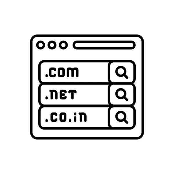 Domain Registration Icon Vector Logotype — Vetor de Stock