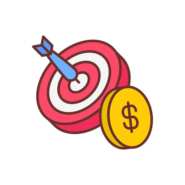 Target Profit Icon Vector Logotype — Stock vektor