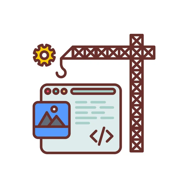 Website Construction Icon Vector Logotype — Stockový vektor