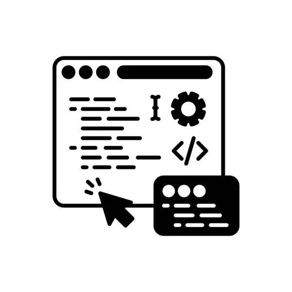 Programming Icon Vector Logotype — Stock Vector