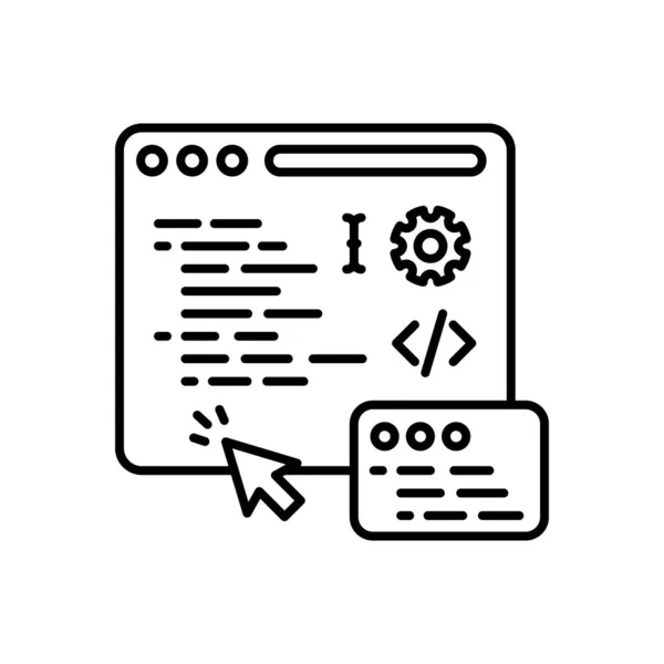 Programovací Ikona Vektoru Logotyp — Stockový vektor
