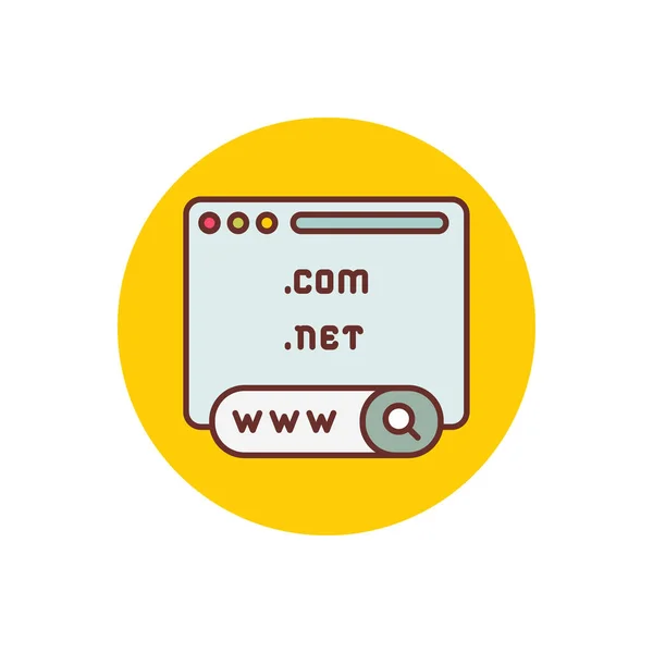 Search Domain Icon Vector Logotype — ストックベクタ