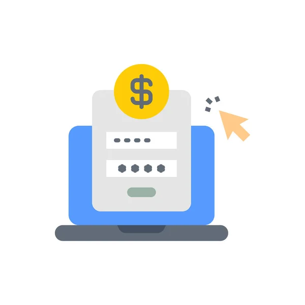 Online Banking Icon Vector Logotype — 스톡 벡터