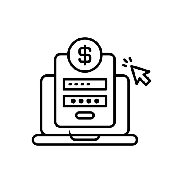 Online Banking Icon Vector Logotype — 스톡 벡터