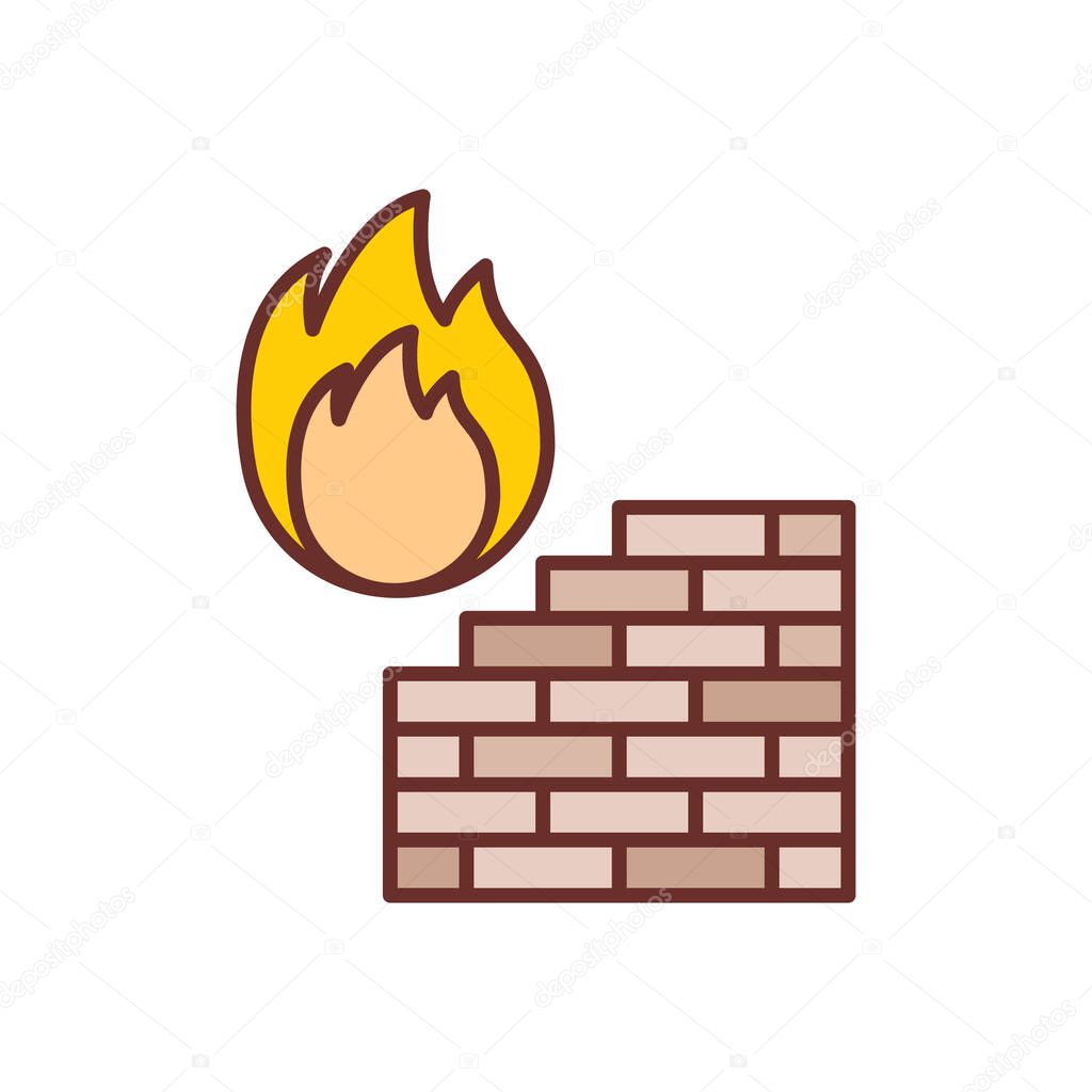 Firewall icon in vector. Logotype