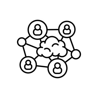 Cloud Network Connectivity icon in vector. Logotype