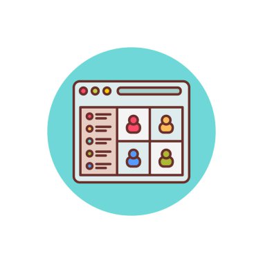 Video Conversation icon in vector. Logotype