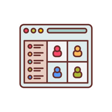 Video Conversation icon in vector. Logotype