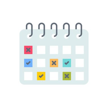 Olaylar vektör simgesi. Logotype