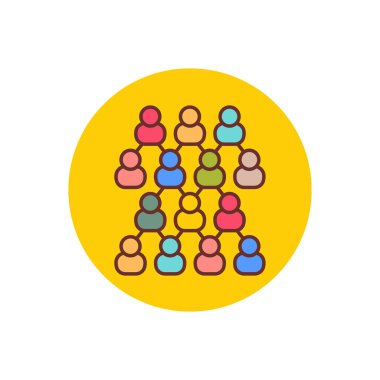 Vektör olarak toplumsal simge. Logotype