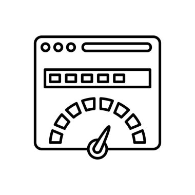 Page Speed Optimization icon in vector. Logotype